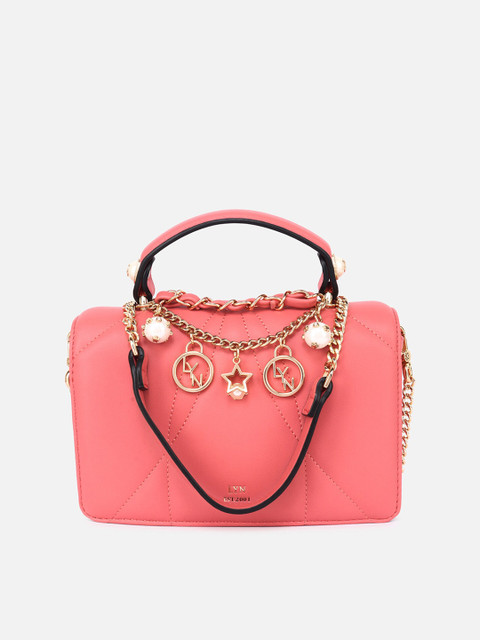 

LYN Pink Embellished Handheld Bag