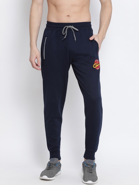 

Genx Men Navy Blue Solid Straight Fit Joggers