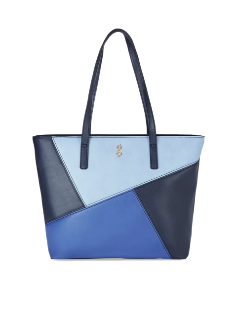 

Global Desi Blue Colourblocked Shoulder Bag