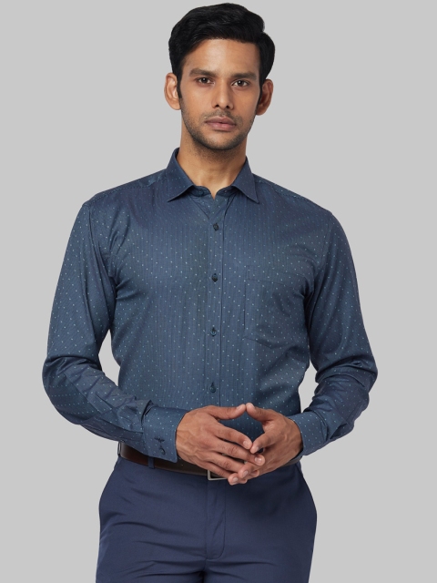 

Park Avenue Men Blue Slim Fit Printed Formal Shirt