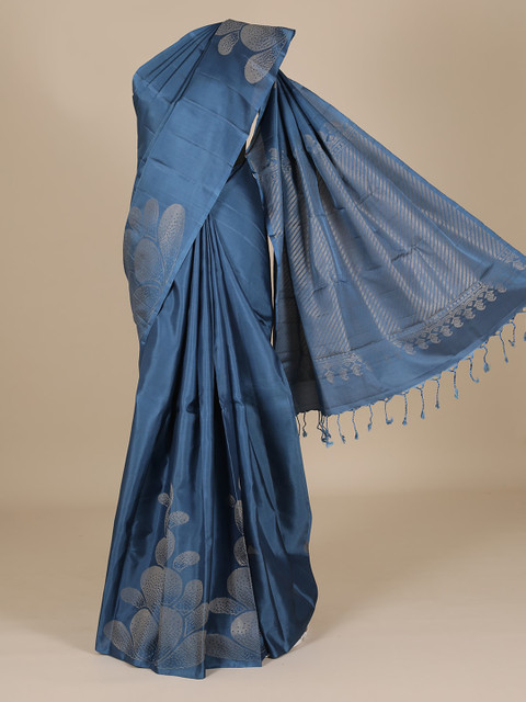 

Pothys Blue Woven Design Pure Silk Saree