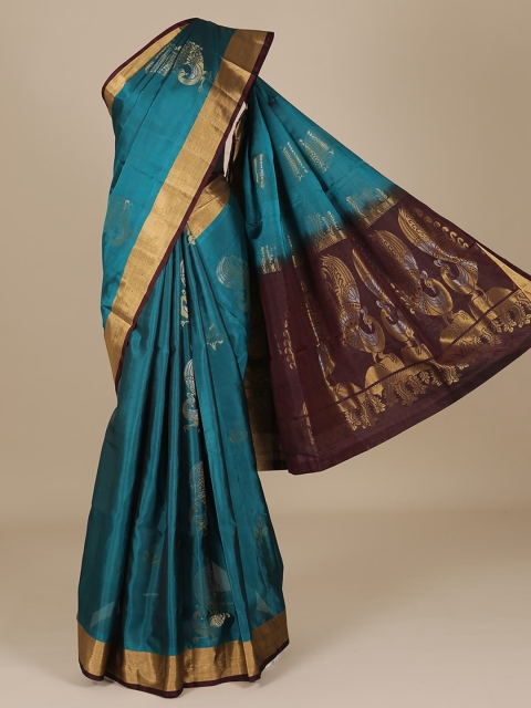 

Pothys Blue Woven Design Pure Silk Saree