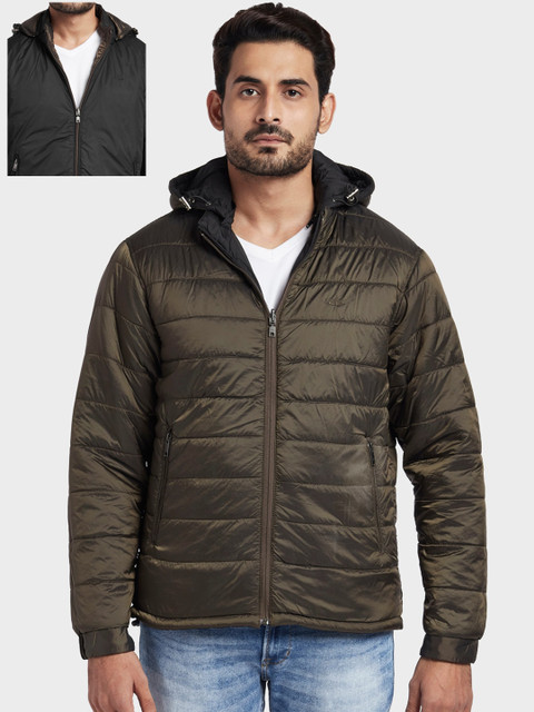 

ColorPlus Men Black Solid Reversible Padded Jacket