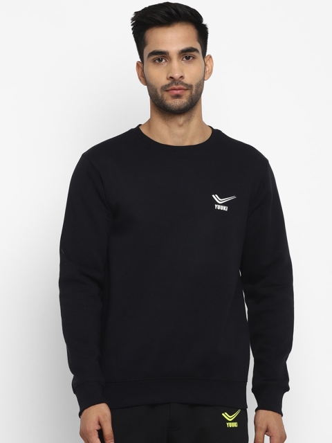 

Yuuki Men Black Solid Sweatshirt