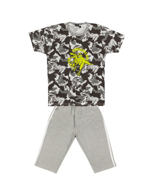 

Todd N Teen Boys Black & Grey Printed T-shirt with Pyjama