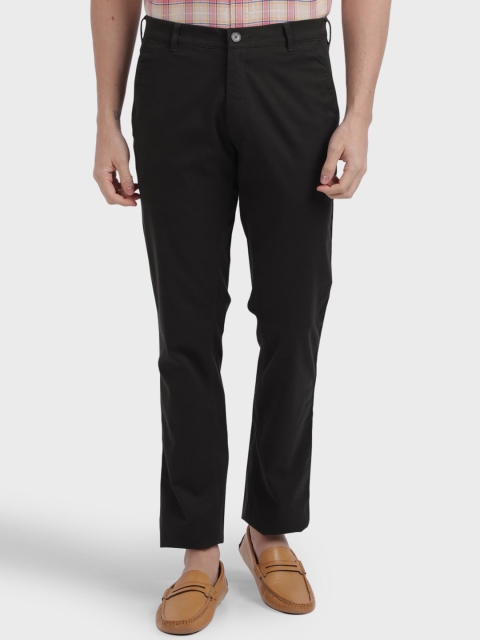 

ColorPlus Men Charcoal Grey Regular Fit Solid Regular Trousers