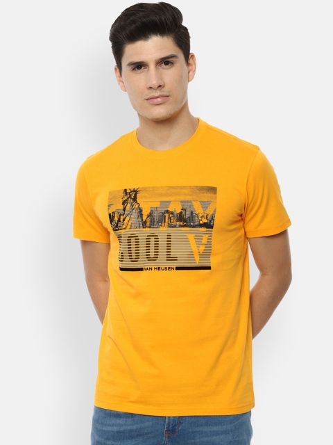 

Van Heusen Sport Men Yellow Printed Round Neck T-shirt