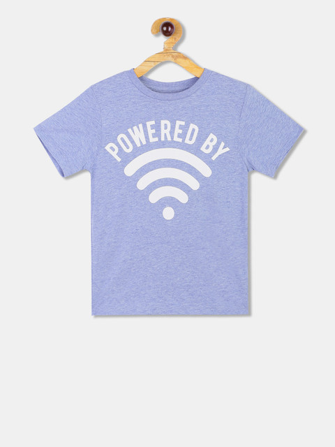 

The Childrens Place Boys Blue Printed Round Neck T-shirt