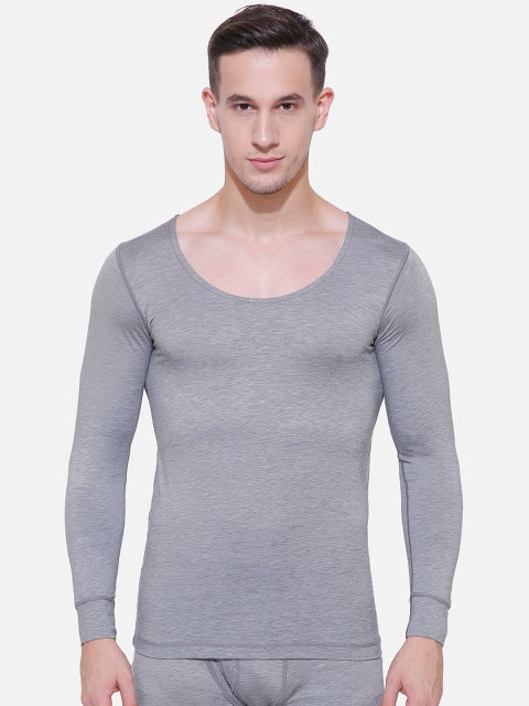 

Ayaki Women Grey-Melange Solid Thermal T-shirt