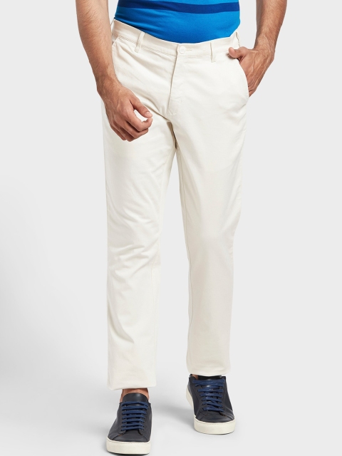 

ColorPlus Men Beige Regular Fit Solid Regular Trousers