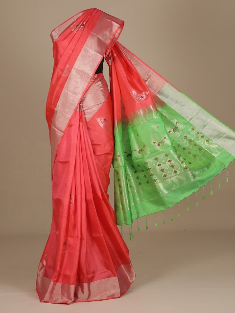 

Pothys Pink Woven Design Pure Silk Saree