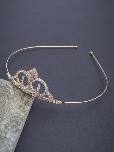 

Golden Peacock Gold-Toned Embellished Tiara