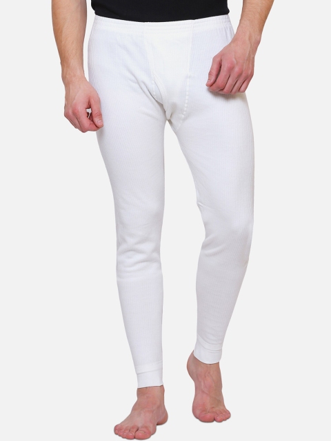 

BODYCARE INSIDER Men White Striped Thermal Bottom