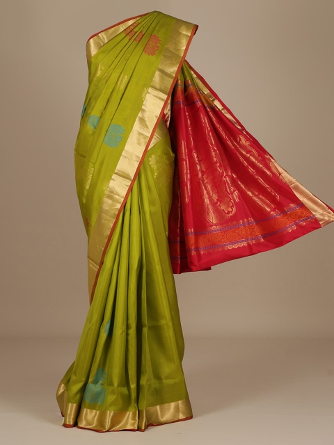 

Pothys Lime Green Woven Design Pure Silk Saree