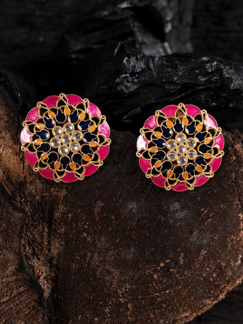 

Shoshaa Gold-Plated Pink Circular Studs