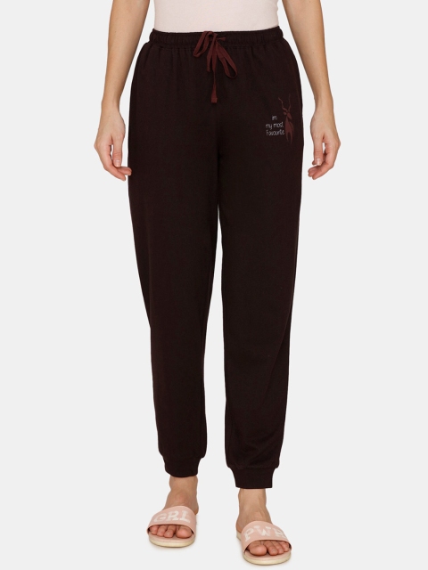 

Zivame Women Brown Solid Lounge Pants