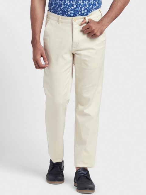 

ColorPlus Men Beige Regular Fit Solid Regular Trousers