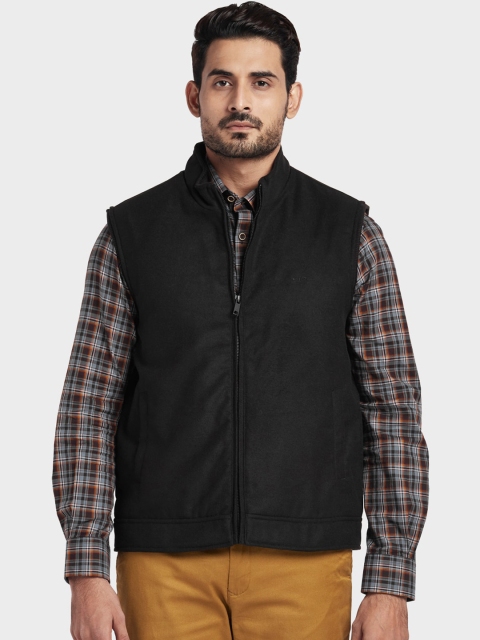 

ColorPlus Men Black Solid Tailored Jacket