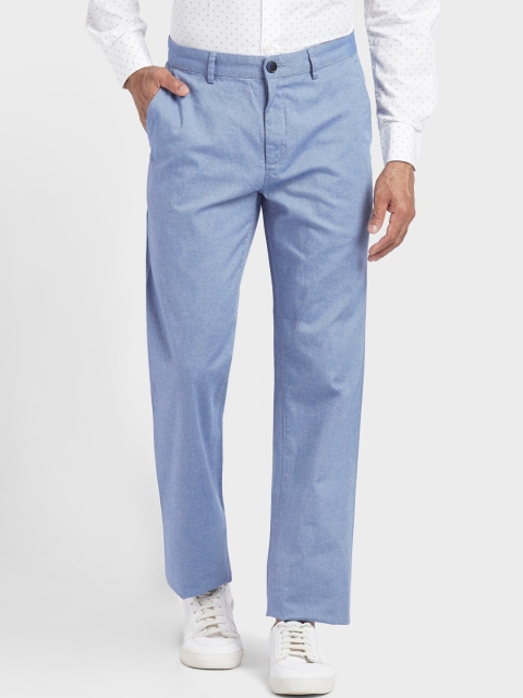 

ColorPlus Men Blue Regular Fit Solid Regular Trousers