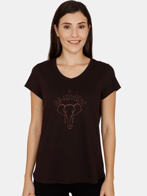 

Zivame Women Brown Printed Top