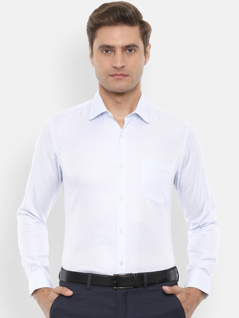 

Van Heusen Men Blue Slim Fit Striped Formal Shirt