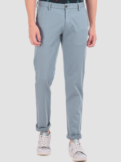 

Arrow Men Blue Regular Fit Solid Regular Trousers