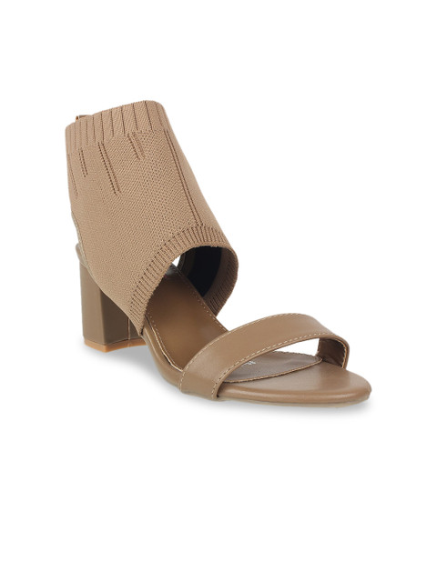 

STEPpings Women Khaki Solid Block Heels