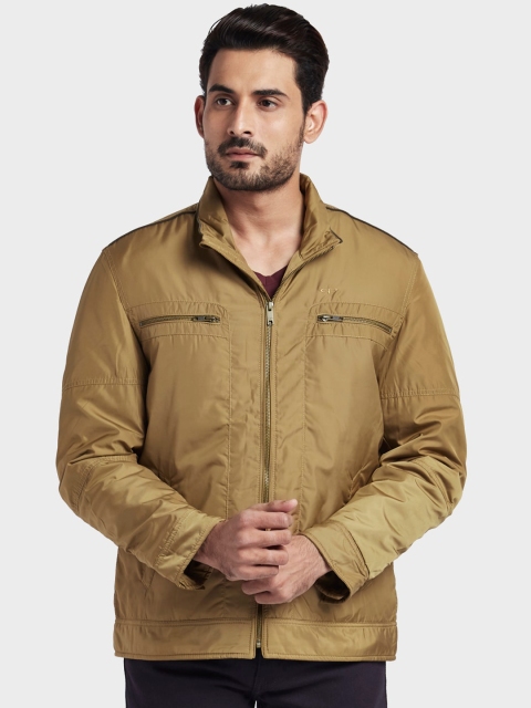 

ColorPlus Men Khaki Solid Padded Jacket