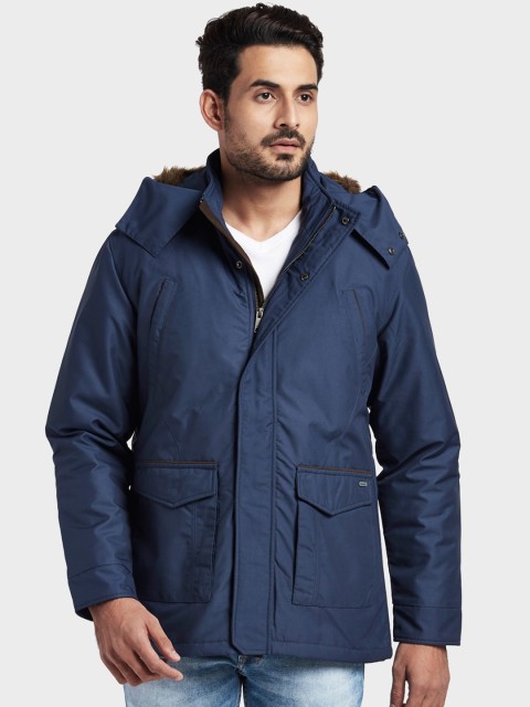 

ColorPlus Men Blue Solid Padded Jacket