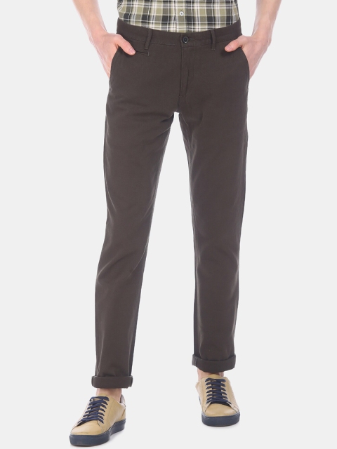 

Arrow Sport Men Olive Green Regular Fit Solid Chinos