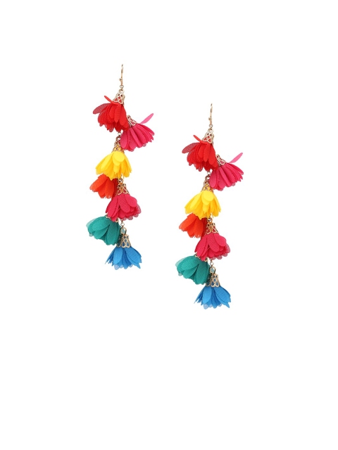 

FOREVER 21 Multicoloured Classic Drop Tassel Earrings, Multi