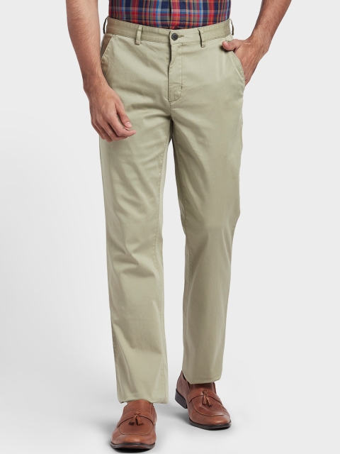 

ColorPlus Men Beige Regular Fit Solid Trousers