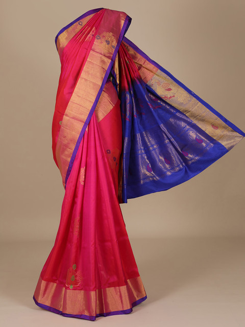 

Pothys Pink Woven Design Pure Silk Saree