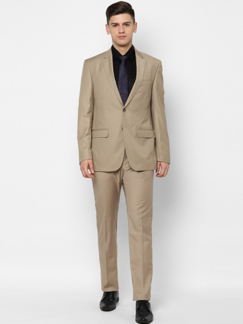

Allen Solly Men Khaki Coloured Solid Single-Breasted Regular-Fit Formal Suit