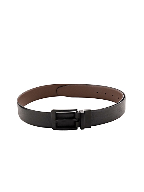 

WELBAWT Men Brown & Black Solid Reversible Leather Belt