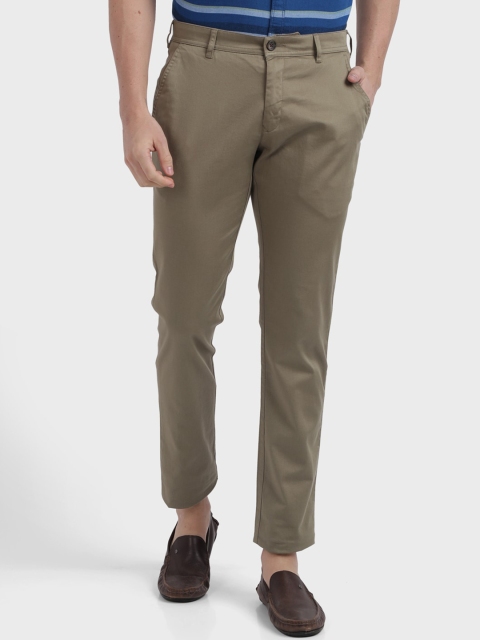 

ColorPlus Men Olive Green Regular Fit Solid Chinos