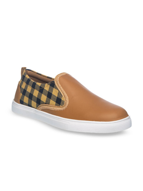 

Khadims Boys Tan Brown Printed Slip-On Sneakers