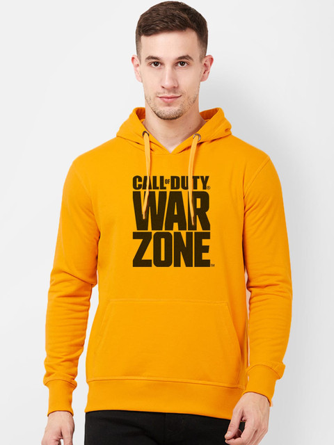 

Free Authority Call Of Duty Print Yellow Hoodie For Men