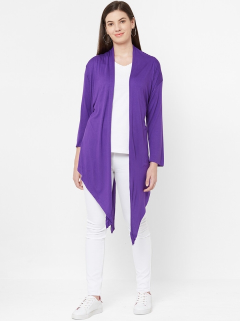 

Juliet Women Purple Solid Open Front Shrug