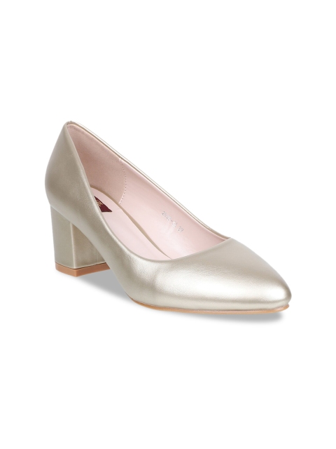 

SHUZ TOUCH Women Champagne Solid Pumps