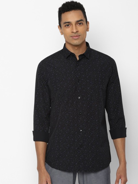 

Allen Solly Men Black Slim Fit Printed Casual Shirt