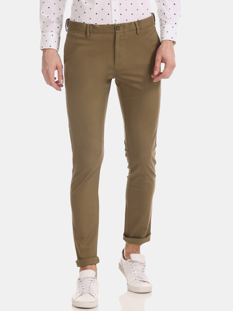 

Arrow Men Brown Slim Fit Solid Regular Trousers