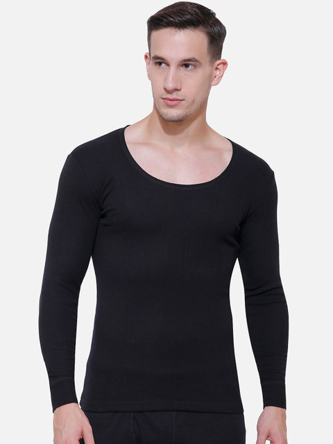 

BODYCARE INSIDER Men Black Solid Thermal Top