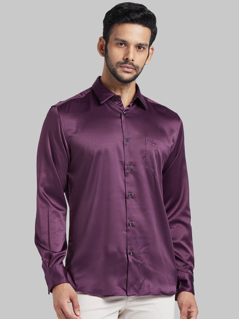 

Parx Men Purple Slim Fit Solid Casual Shirt