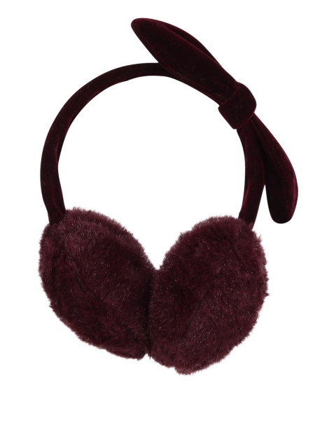 

CUTECUMBER Girls Maroon Solid Ear Muffs