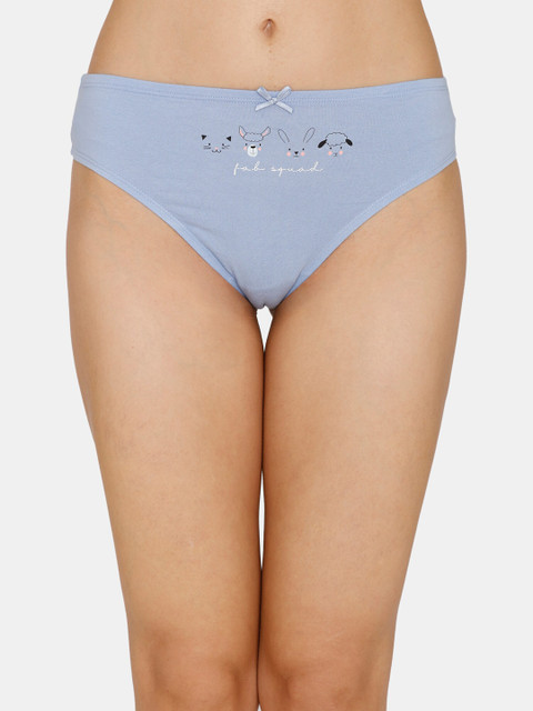 

Zivame Women Blue Solid Low Rise Thongs