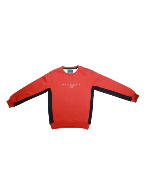 

Octave Boys Orange & Black Colourblocked Sweatshirt
