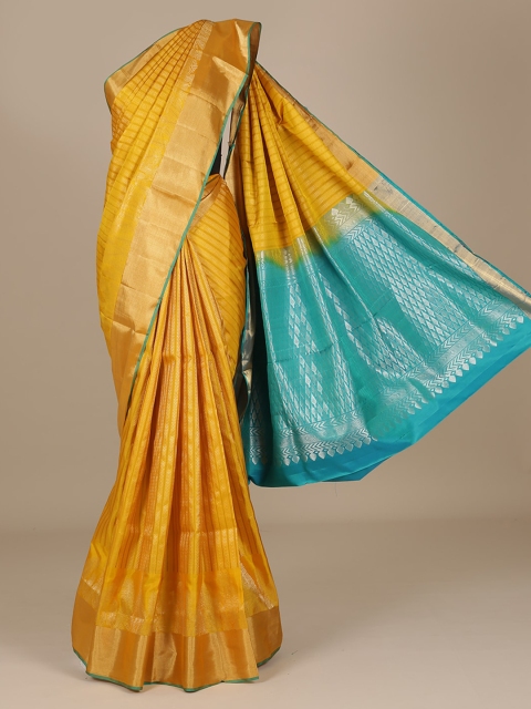 

Pothys Yellow Woven Design Pure Silk Saree