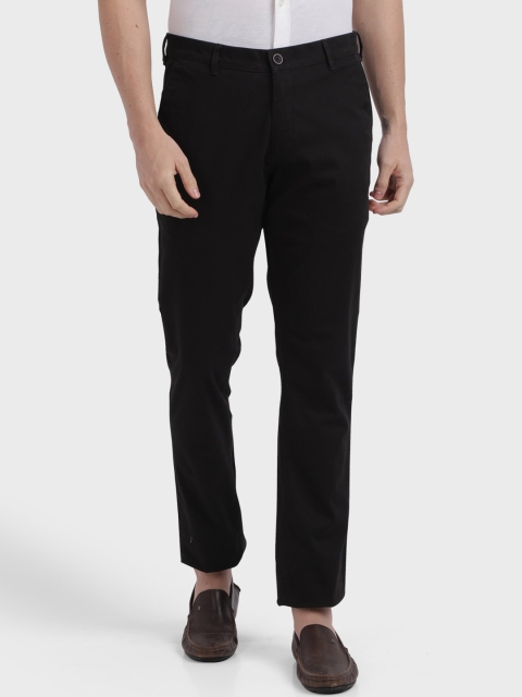 

ColorPlus Men Black Regular Fit Solid Regular Trousers