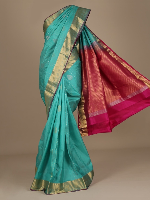 

Pothys Blue Woven Design Pure Silk Saree